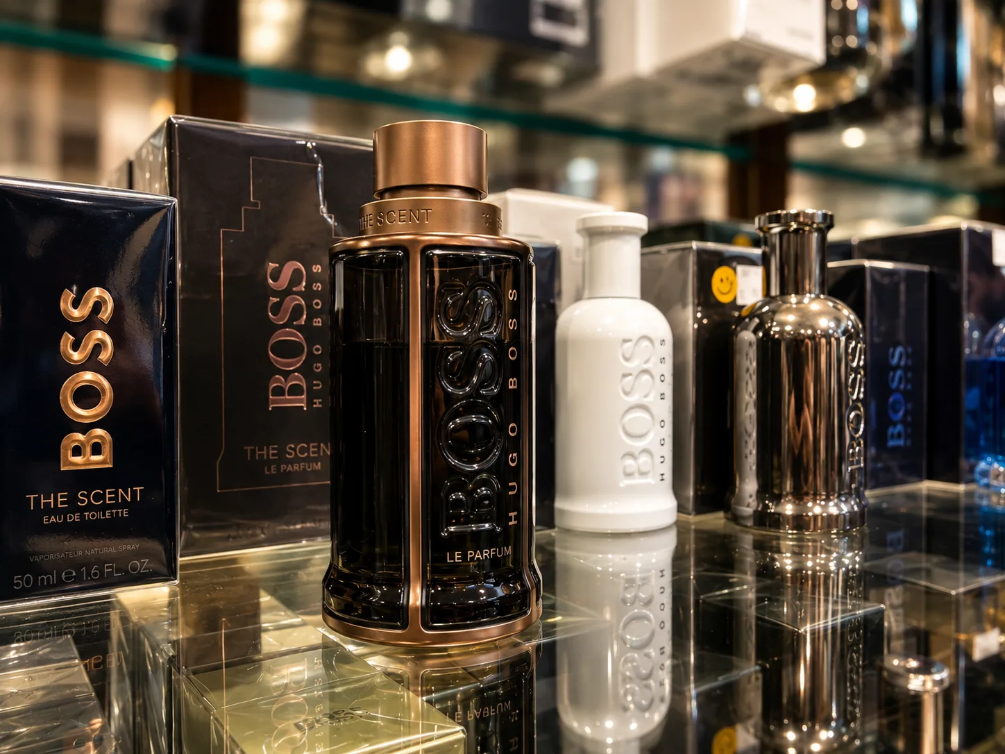 Profumi Boss The Scent esposti nella Profumeria Marino