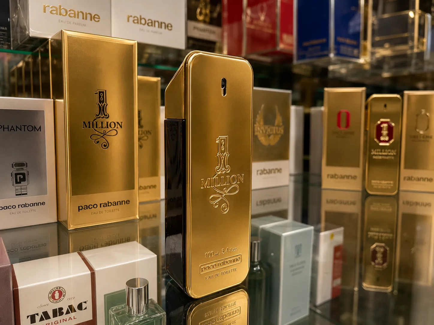 Profumi Rabanne 1 Million, Invictus e Phantom esposti in profumeria