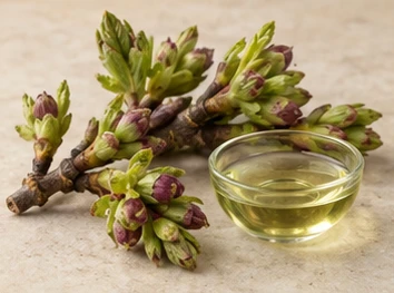Rappresentazione evocativa: assoluta di gemme di ribes nero