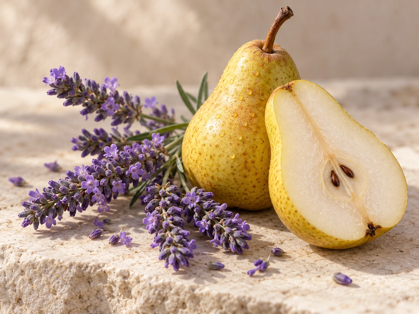 Immagine evocativa: accordo di lavanda e pera