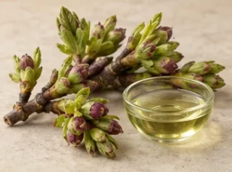 Rappresentazione evocativa: assoluta di gemme di ribes nero