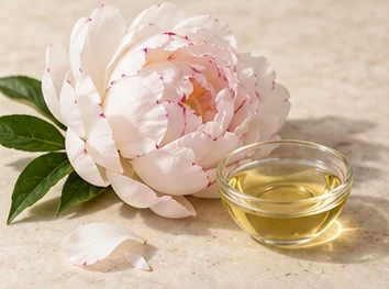 Rappresentazione evocativa: essenza di peonia bianca