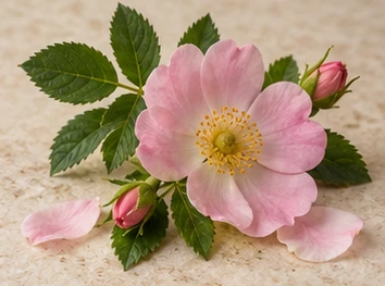 Rappresentazione evocativa: rosa selvatica